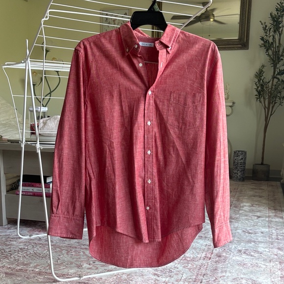 Gustin Red Casual Button-Down Shirt - Picture 1 of 1